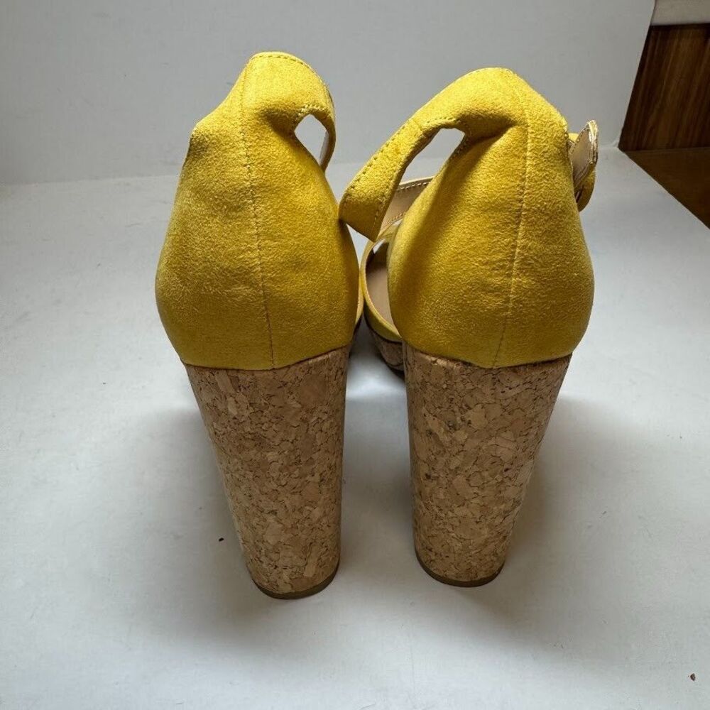 Sun Stone Womens 9 M Yellow Platform Block Heel Sandals NIB XZ4 - Picture 5 of 6